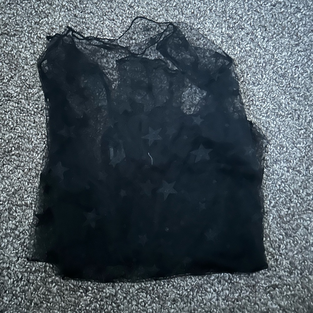 Black Star Lace Top